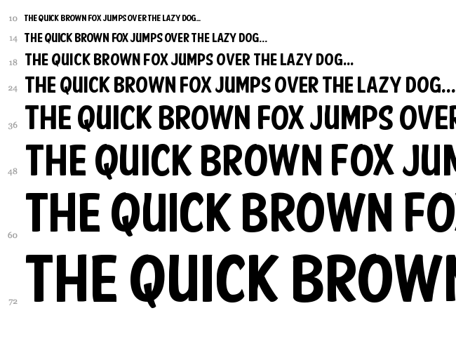 American Purpose Casual font waterfall